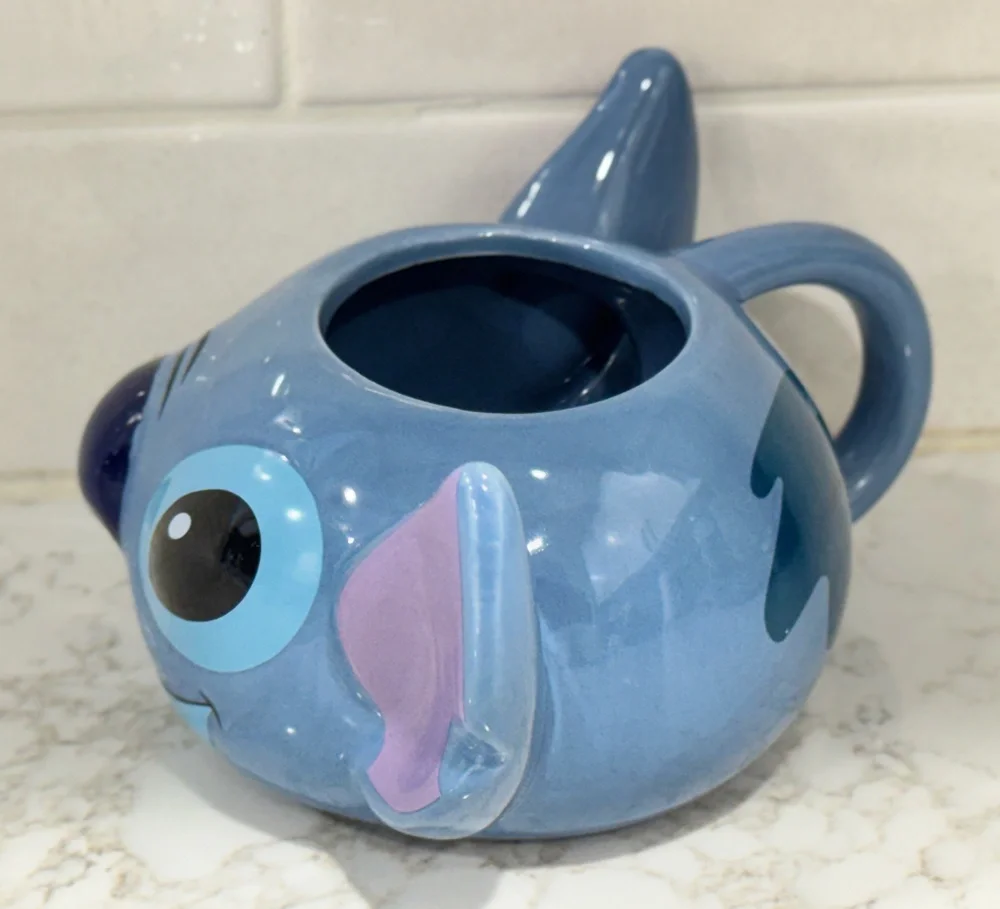 Disney Stitch Mug 3D Sculpted Ceramic Coffee Cup Lilo and Stitch Oversized Y2K
